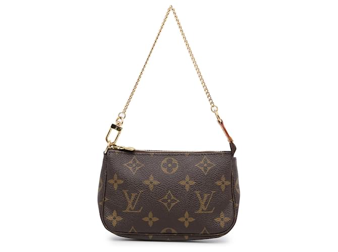 Louis Vuitton Pochette Accessoires Monogram Mini Brown  Louis vuitton  pochette, Louis vuitton, Monogram outfit