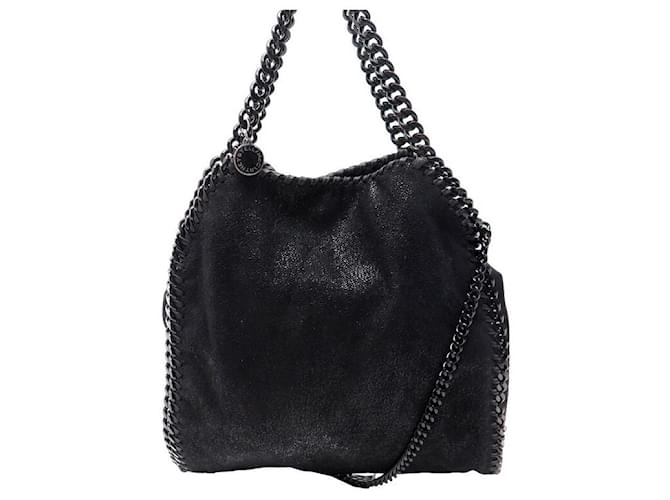 Women Black Falabella Mini Tote Bag