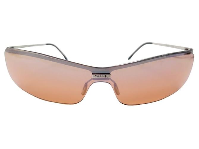 Chanel sunglasses 4043 SILVER METAL ORANGE GLASS SUNGLASSES Silvery  ref.991767