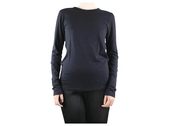 Rag & Bone Black Long Sleeves T-shirt - size M Cotton  ref.991923