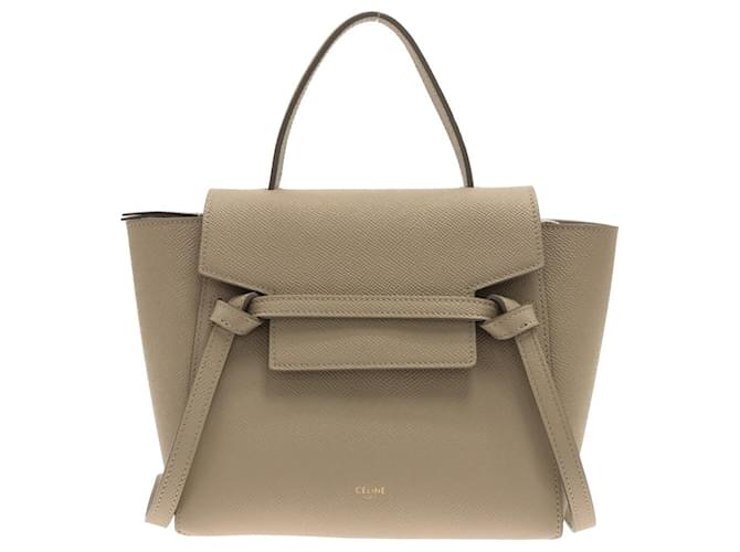 Celine belt bag nano handbag color light taupe shoulder leather from japan