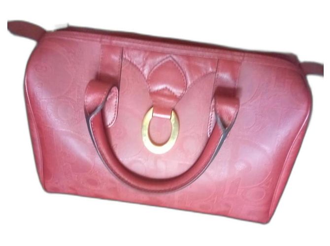 Borsa Christian Dior Boston Rossa Monogramma Pelle Rosso