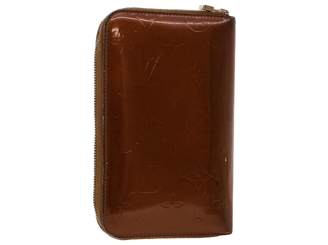 LOUIS VUITTON Monogram Vernis Eldridge Long Wallet Bronze M91127 LV Auth 47180 Patent leather  ref.992339