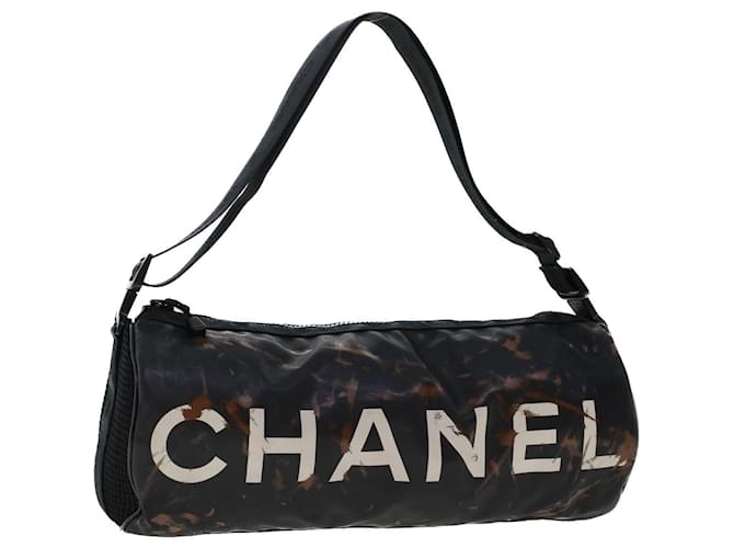 Chanel Matelasse Chain Flap Black Nylon Shoulder Bag