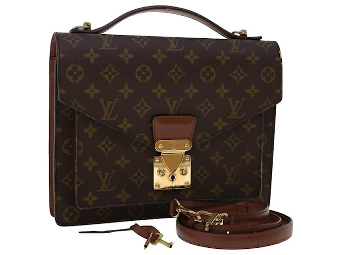 Louis Vuitton Monogram Monceau 28 Hand Bag 2way M51185 LV Auth ar9880b Cloth  ref.992399
