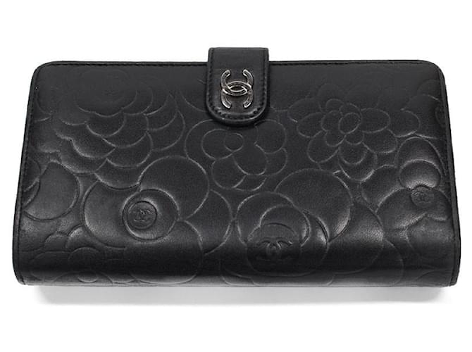 Chanel Wallets Black Leather  ref.992408