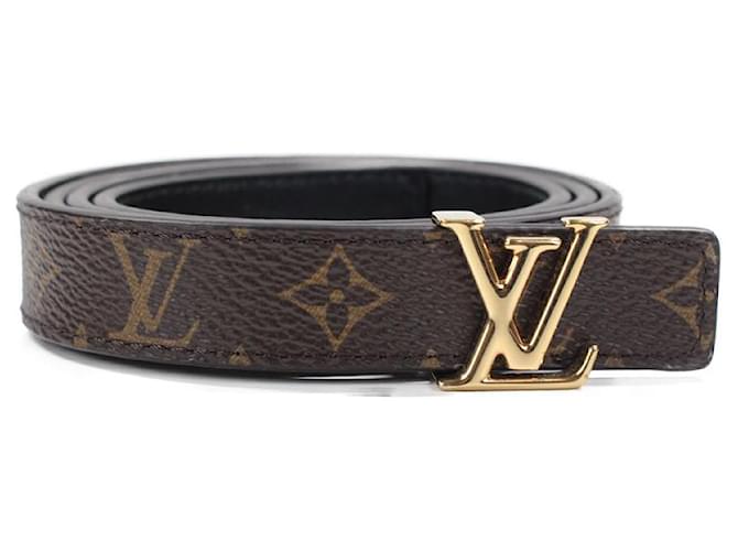 Initiales en cuir ceinture Louis Vuitton Marron taille 80 cm en