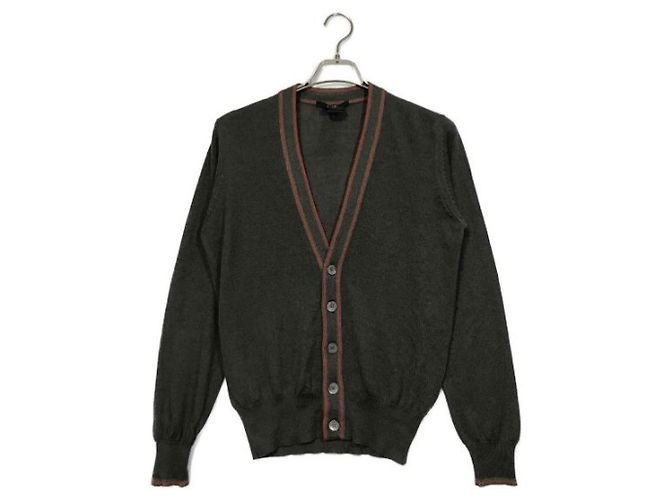 ***GUCCI Strickjacke aus Kamelseide mit Sherry-Linie Braun