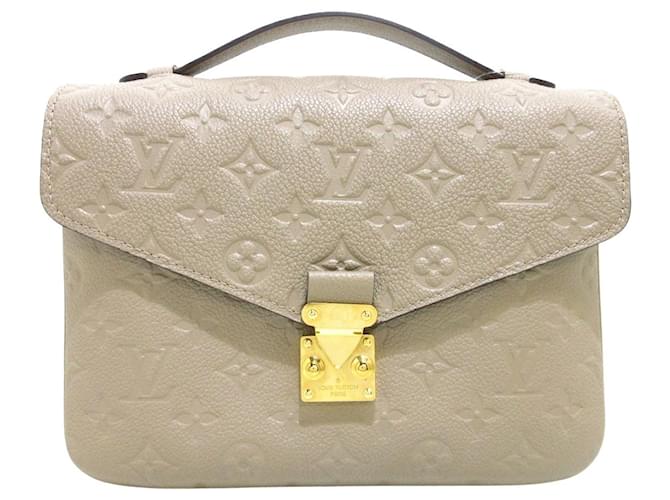 Louis Vuitton Pochette Metis Bege Couro  ref.992530