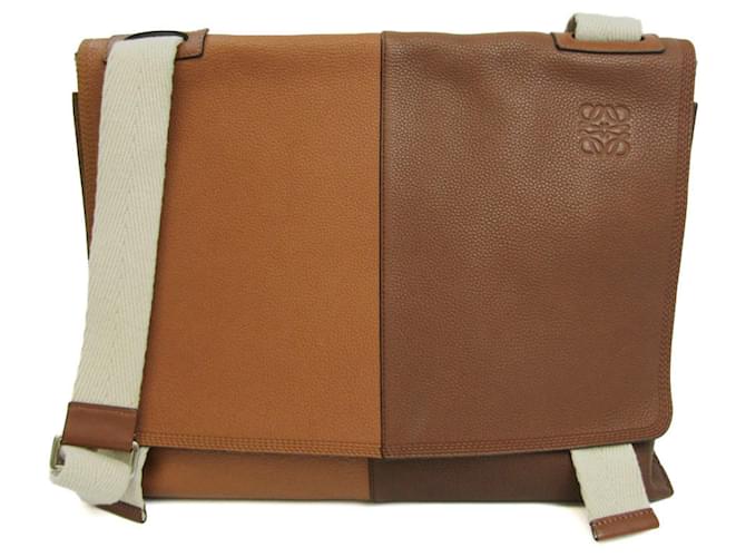Loewe Messenger Brown Leather  ref.992572