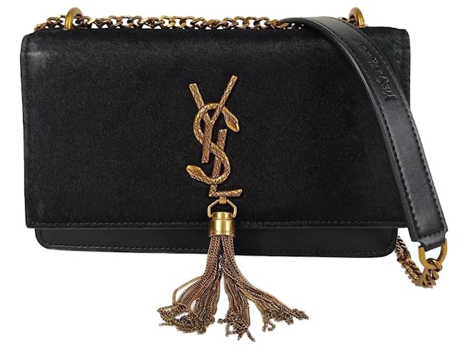 Saint Laurent Small Kate Leather Shoulder Bag - Black