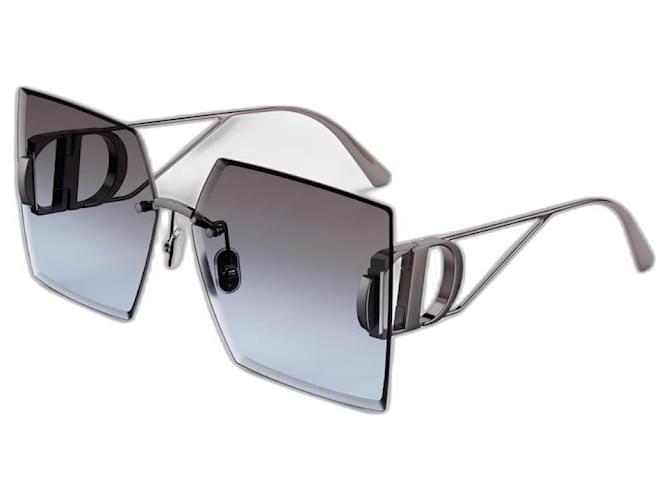 Dior 30Montaigne S.7U Gafas de sol cuadradas con degradado de gris a azul Metal  ref.992701