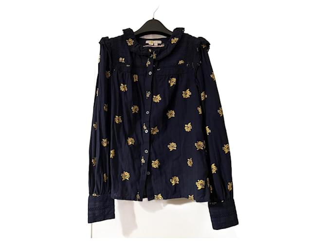 Autre Marque Tops Navy blue Cotton  ref.992702