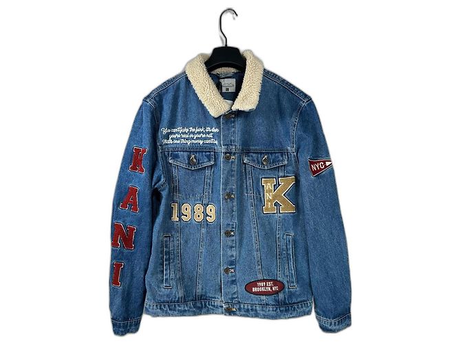 Autre Marque Giacca in denim Karl Kani con toppe indaco Multicolore