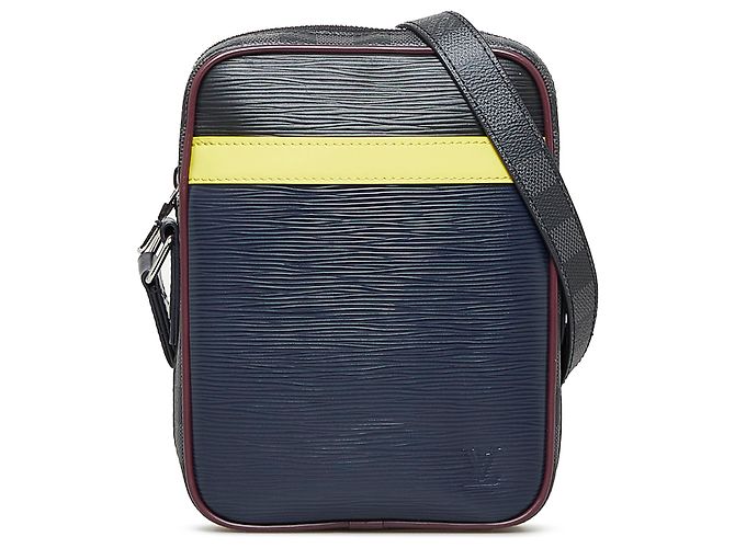 Louis Vuitton Noir Epi Damier Graphite Danube Slim