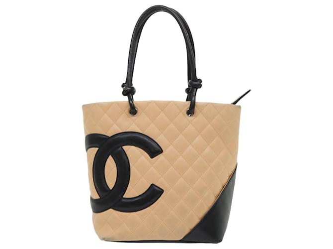 Chanel Cambon Beige Leather  ref.992992