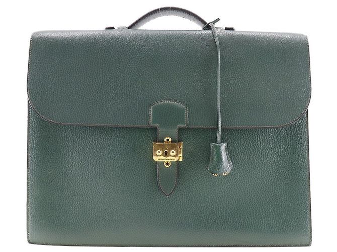 Sac à dépêches Hermès Hermes Sac a Depeches Grün
