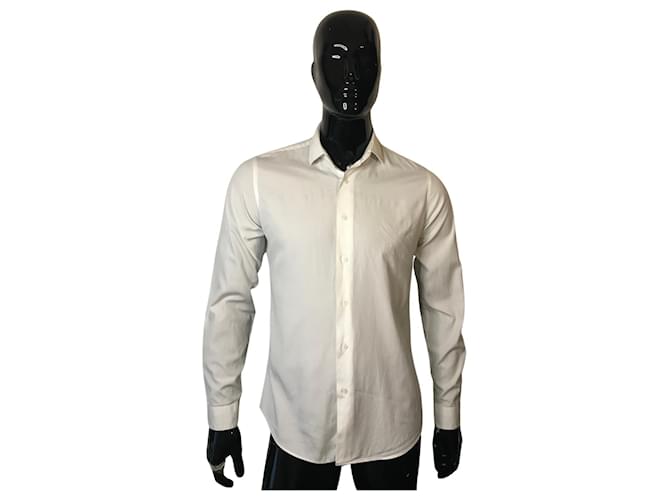 Autre Marque De Fursac Hemd aus ägyptischer Baumwolle Weiß  ref.993376
