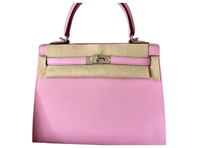 Hermès Kelly 25 Mauve Sylvestre Pink Leather  ref.993377