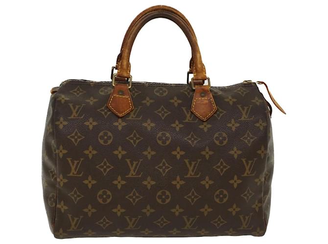 Louis Vuitton Monogram Speedy 30 Hand Bag M41526 LV Auth 47485 Cloth  ref.993414