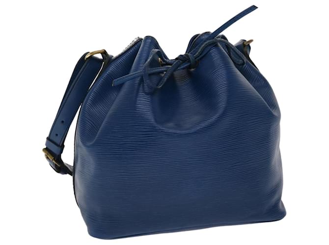 LOUIS VUITTON Epi Petit Noe Shoulder Bag Blue M44105 LV Auth 47965 Leather  ref.993449