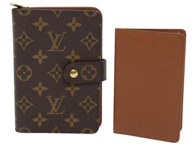 Louis Vuitton Monogram Porte Papier Zip Wallet M61207 Brown Cloth