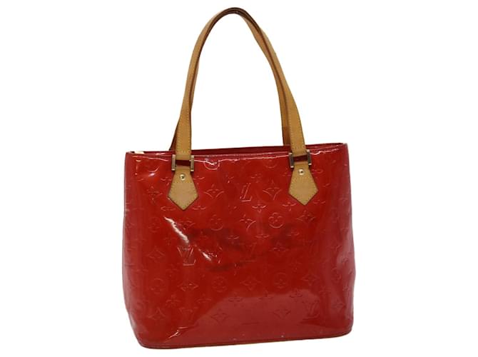 LOUIS VUITTON Monogram Vernis Houston Hand Bag Red M91092 LV Auth 47769  Patent leather ref.993481 - Joli Closet