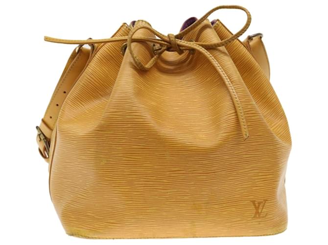 LOUIS VUITTON Epi Petit Noe Shoulder Bag Tassili Yellow M44109 LV Auth 47833 Leather  ref.993490