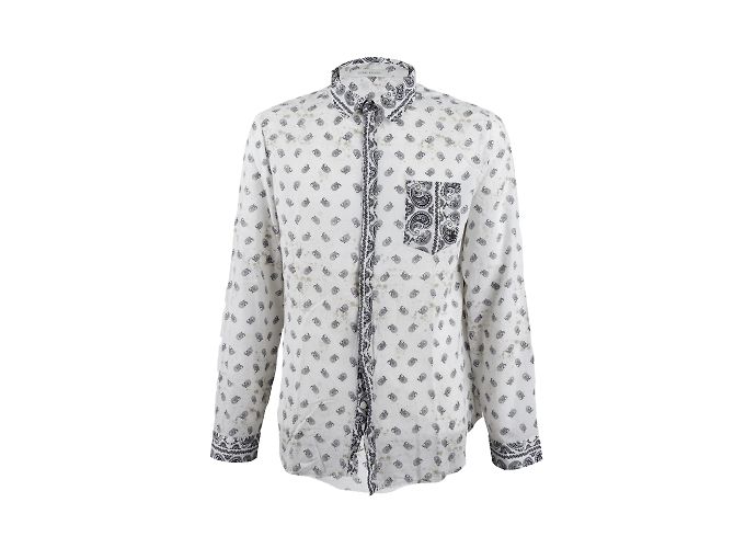Camisa con estampado de cachemira de Pierre Balmain Blanco