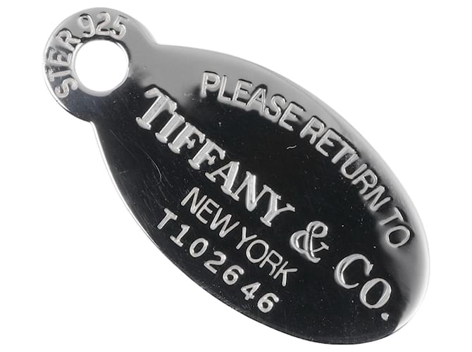 Tiffany & Co Oval Silber Geld  ref.993653