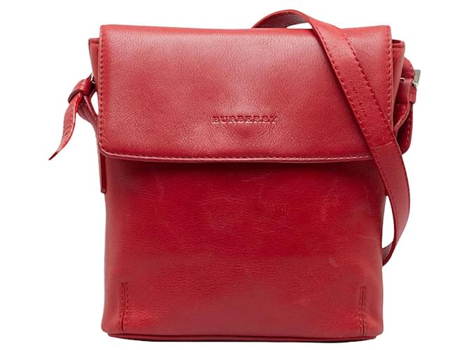 BURBERRY Cuir Rouge  ref.993670