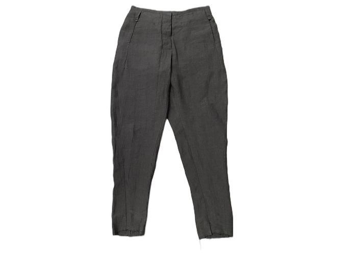 Autre Marque Calça MASNADA preta de linho estilo sarouel