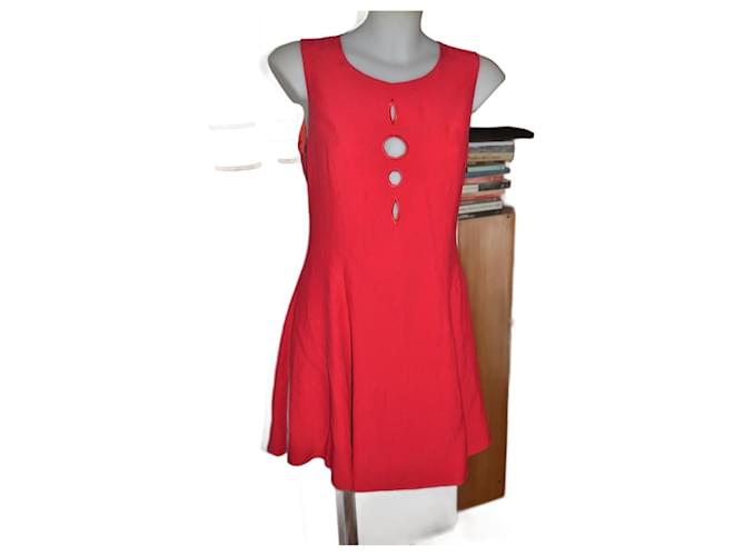 Versus mini dress Red Viscose Acetate  ref.993728