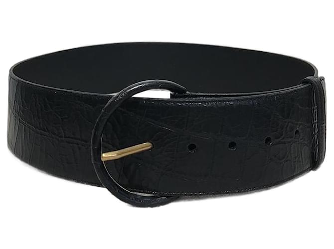 SAINT LAURENT  Belts T.cm 85 leather Black  ref.993835