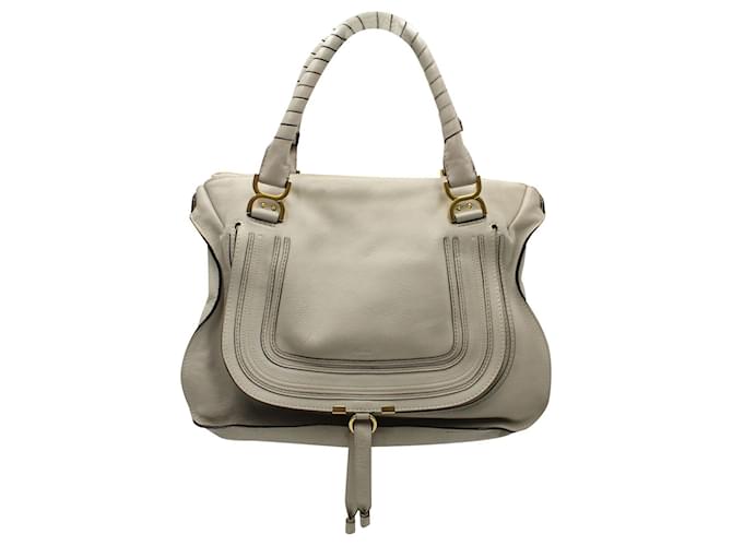Chloé Chloe Marcie Medium Handbag in 'Motty Grey' Calfskin Leather Pony-style calfskin  ref.993857