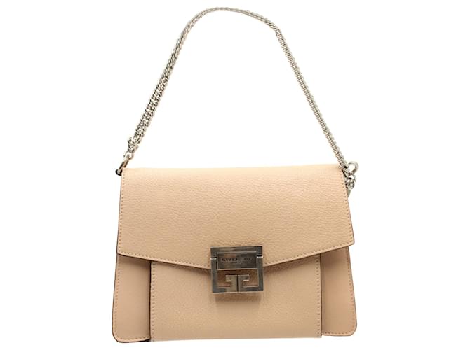 Givenchy GV3 Small Shoulder Bag in Beige Leather  ref.993878