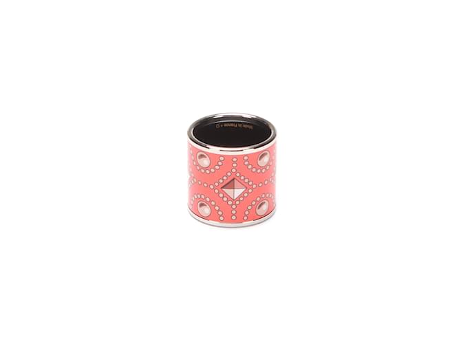Ring Hermès Anillo para bufanda con esmalte estampado Multicolor Metal  ref.993958