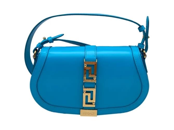 VERSACE  Handbags T.  leather Blue  ref.993974