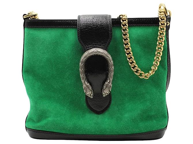 Gucci Dionysus Bucket Bag in Green Suede  ref.993979