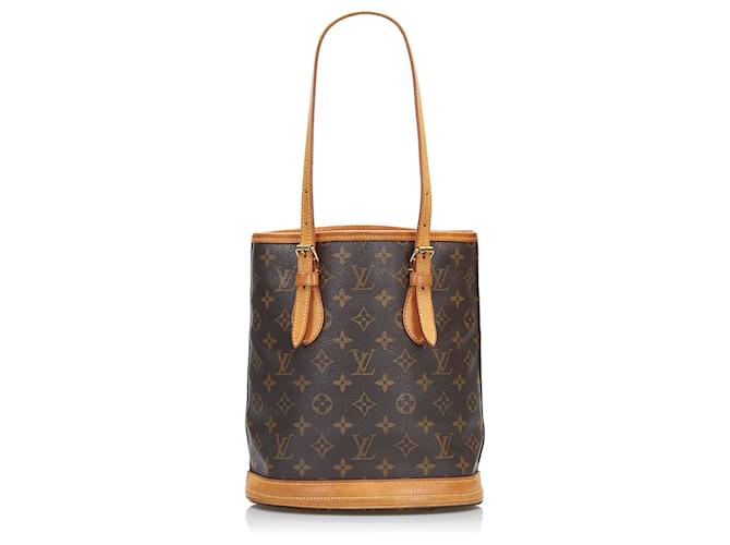 Louis Vuitton Petite Bucket Bag in Brown