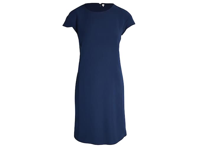 Giorgio Armani Armani Collezioni Shift Dress in Navy Blue Polyester  ref.994337