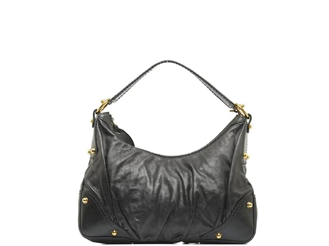 Gucci Leather Hobo Bag 211966 Black Pony-style calfskin  ref.994358
