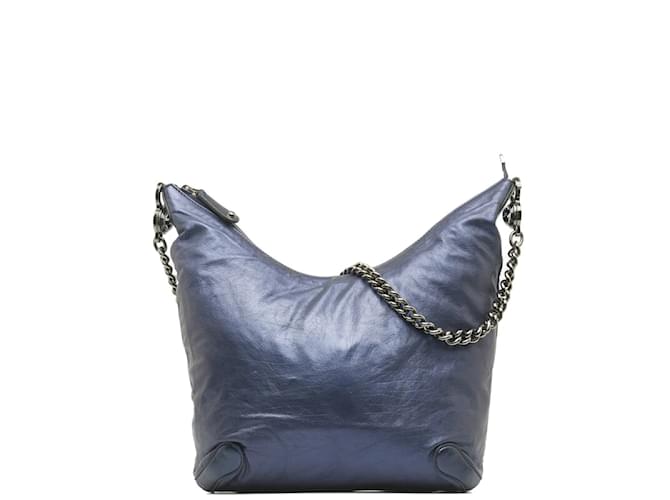 Gucci Galaxy Leather Shoulder Bag 228560 Blue  ref.994361