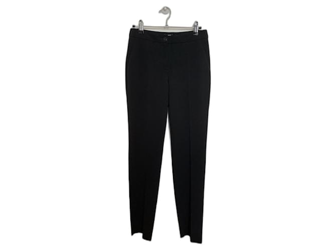 Pantalon taille basse noir Chanel Polyester  ref.994664