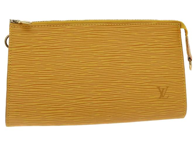 LOUIS VUITTON Epi Pochette Accessoires Pouch Yellow M52989 LV Auth 47754 Leather  ref.994825