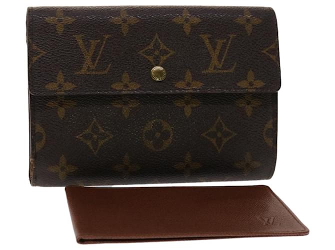 Auth Louis Vuitton Monogram outlet Tresor Wallet