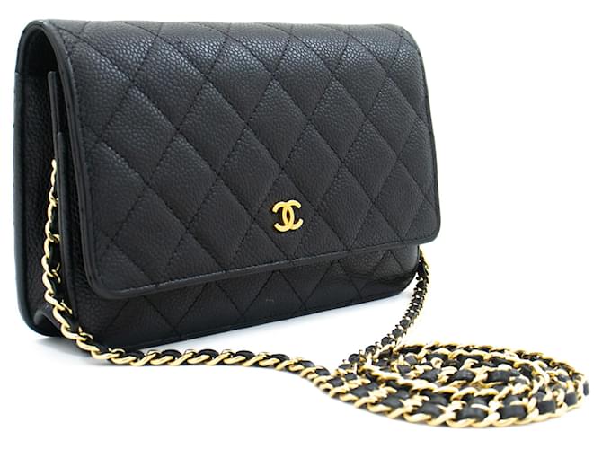 chanel quilted caviar wallet