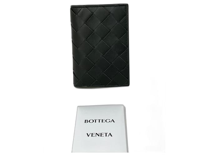 Bottega Veneta wallet, credit card holder Black Yellow Leather  ref.994961