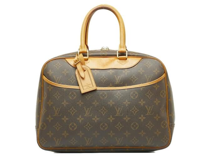 LOUIS VUITTON Deauville Monogram Canvas Boston Satchel Bag Brown-US