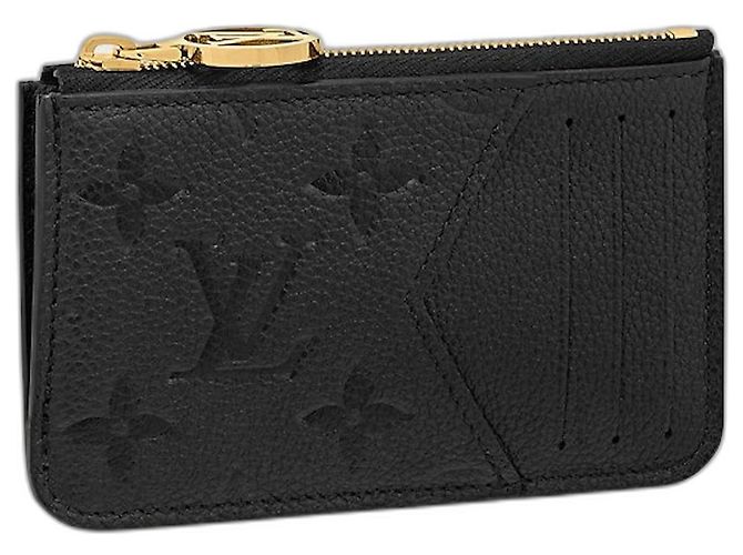 Louis Vuitton LV Black Leather Romy wallet
